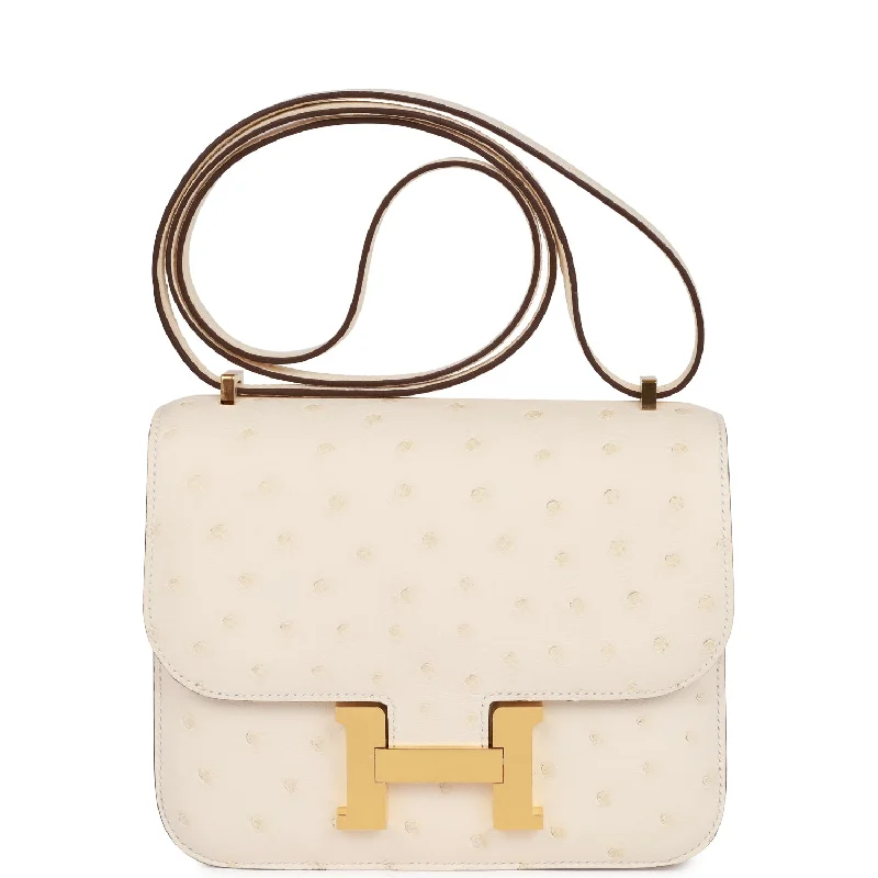 Hermes Constance 18 Nata Ostrich Gold Hardware