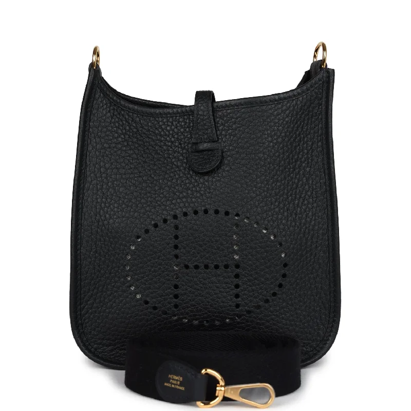 Hermes Evelyne TPM Black Clemence Gold Hardware