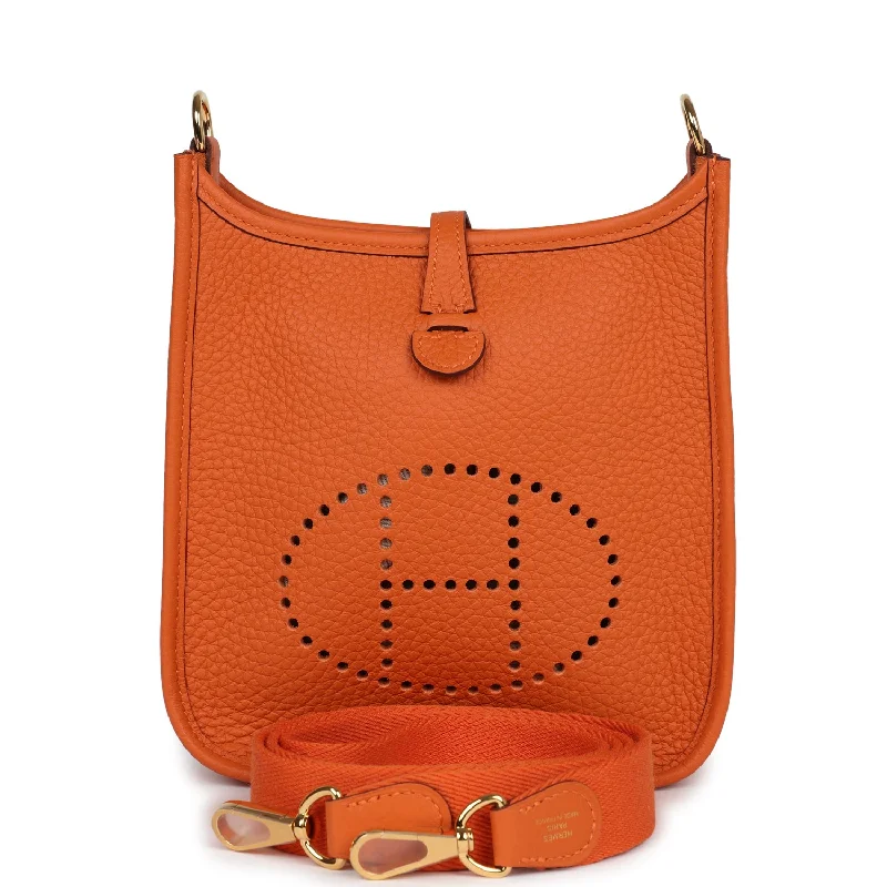 Hermes Evelyne TPM Orange Clemence Gold Hardware