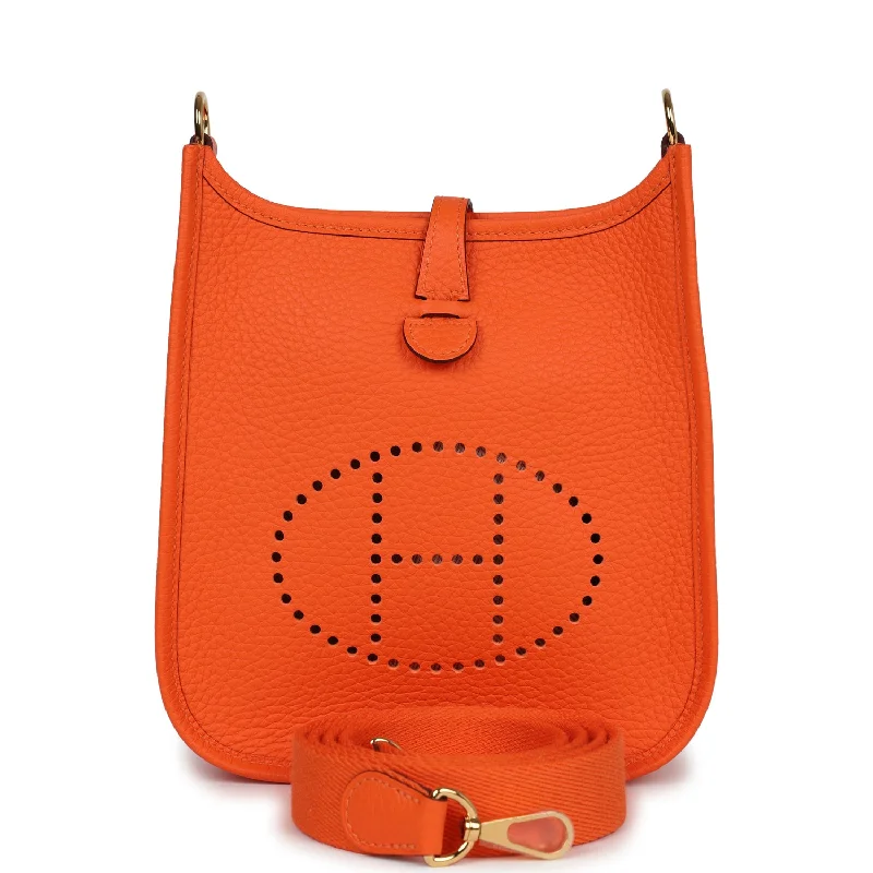 Hermes Evelyne TPM Orange Minium Clemence Gold Hardware