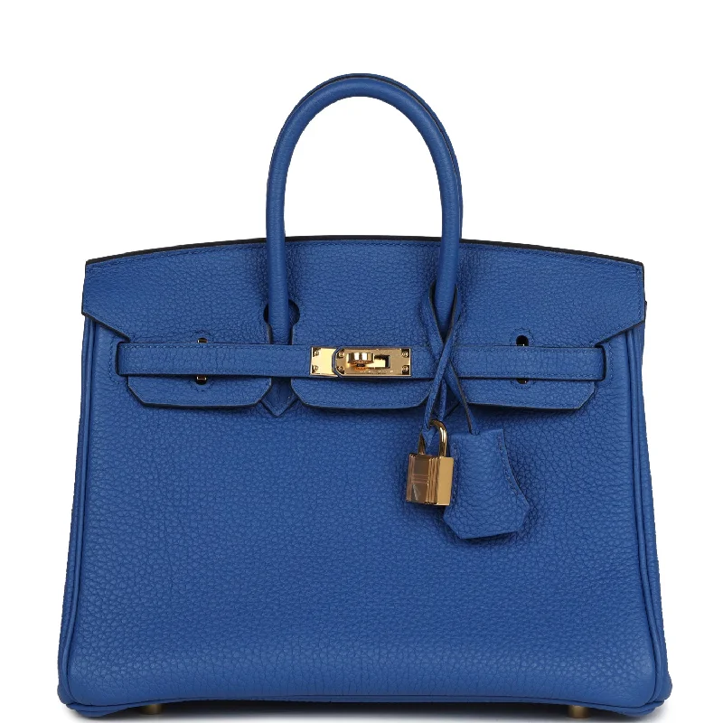  Hermes Birkin 25 Bleu France Togo Gold Hardware