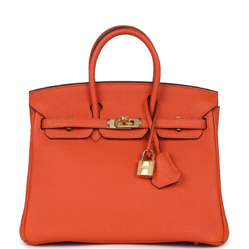  Hermes Birkin 25 Feu Togo Gold Hardware