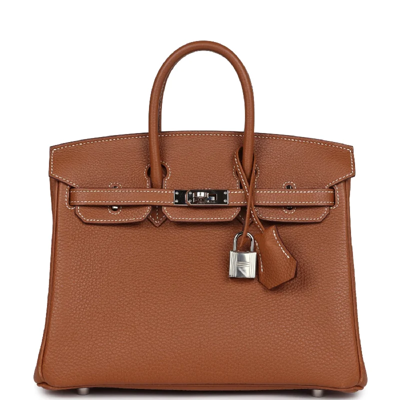  Hermes Birkin 25 Gold Togo Palladium Hardware