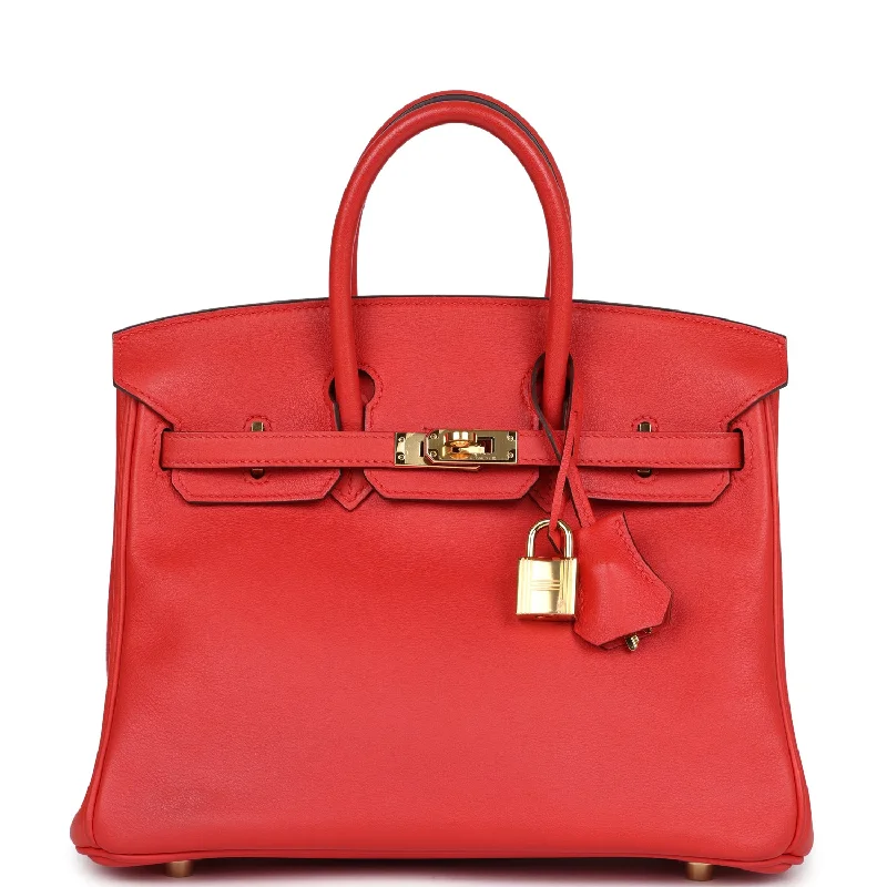  Hermes Birkin 25 Rouge Tomate Swift Gold Hardware