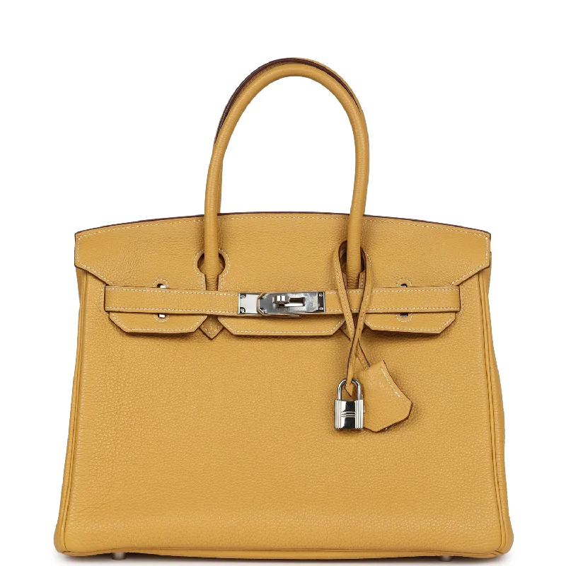  Hermes Birkin 30 Curry Togo Palladium Hardware