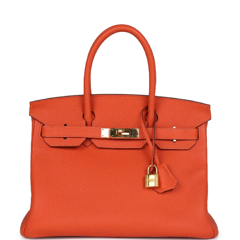  Hermes Birkin 30 Feu Togo Gold Hardware