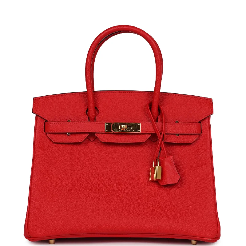  Hermes Birkin 30 Rouge De Coeur Epsom Gold Hardware