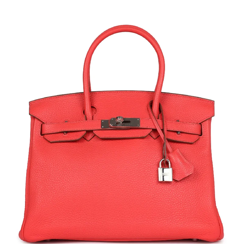  Hermes Birkin 30 Rose Jaipur Clemence Palladium Hardware