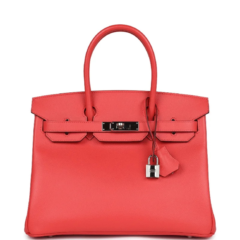  Hermes Birkin 30 Rose Jaipur Epsom Palladium Hardware