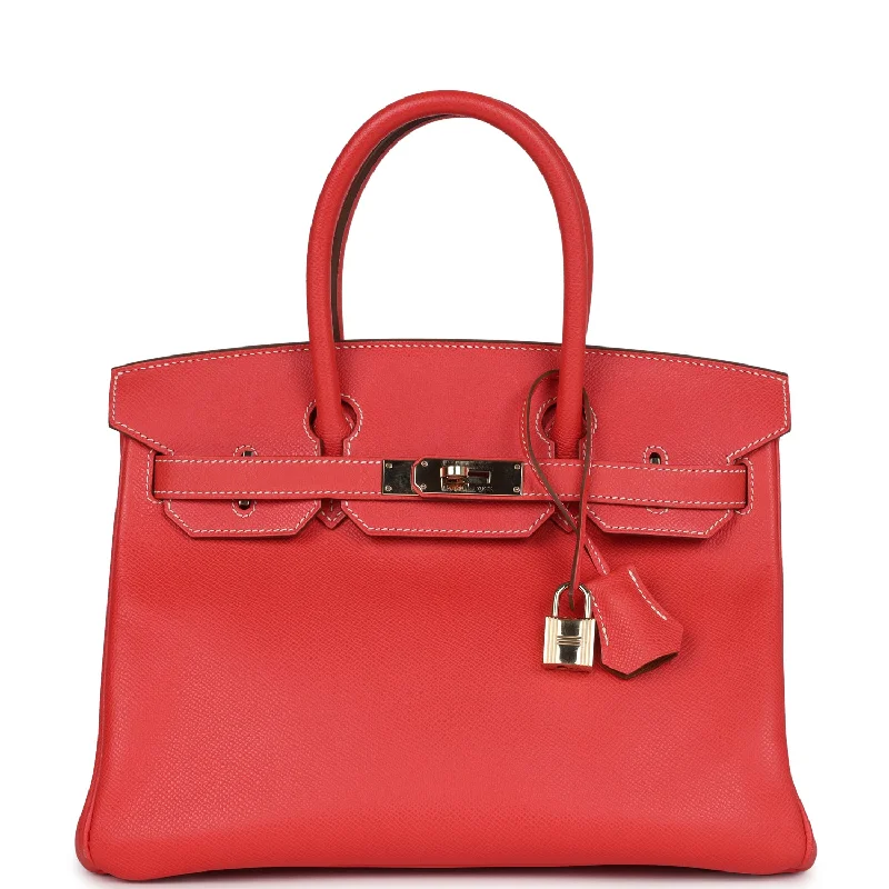  Hermes Birkin 30 Rose Jaipur Candy Epsom Permabrass Hardware