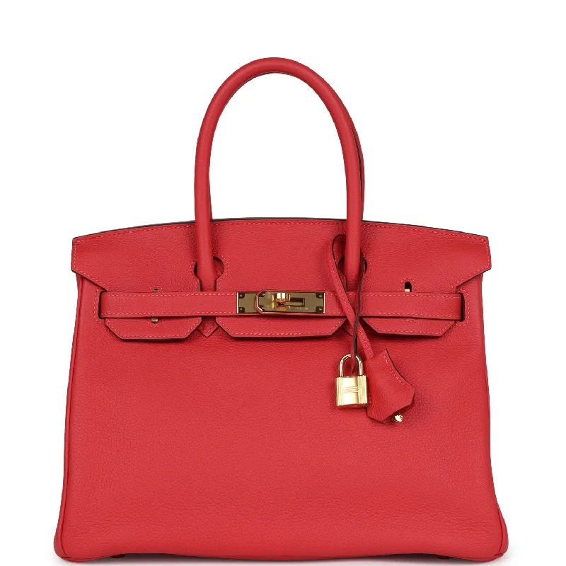  Hermes Birkin 30 Rouge Pivoine Togo Gold Hardware