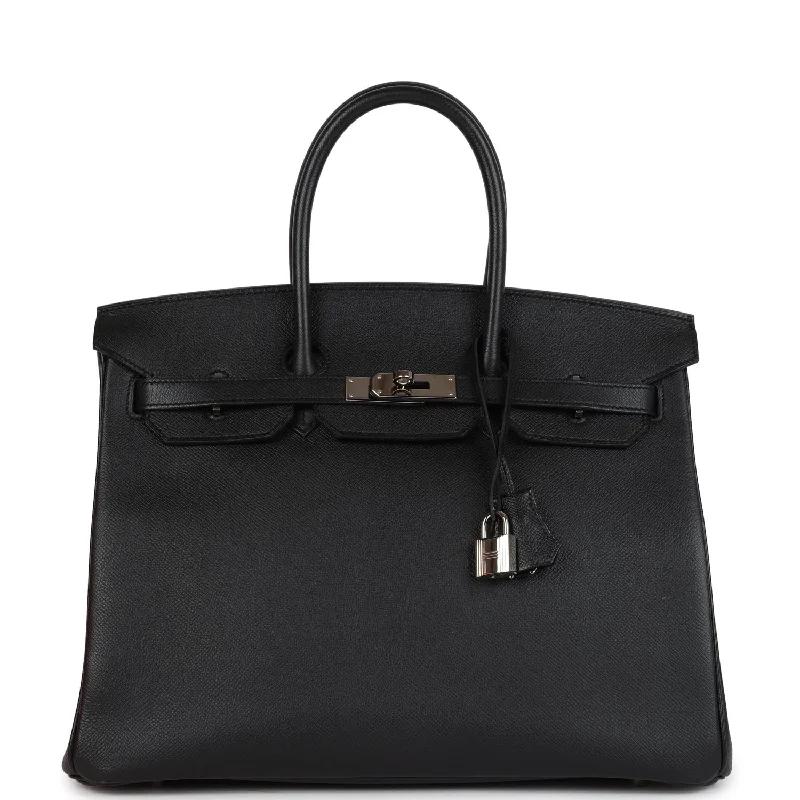  Hermes Birkin 35 Black Epsom Palladium Hardware