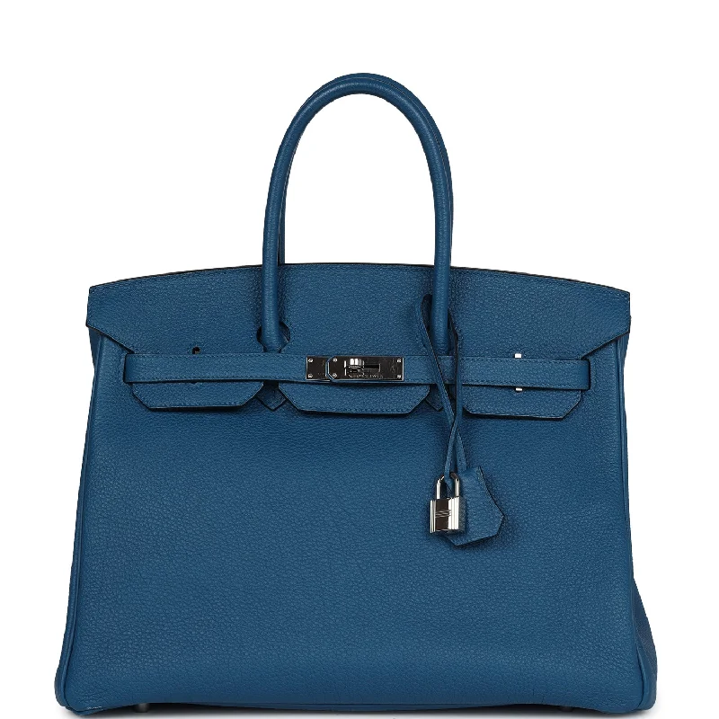  Hermes Birkin 35 Bleu de Galice Togo Palladium Hardware