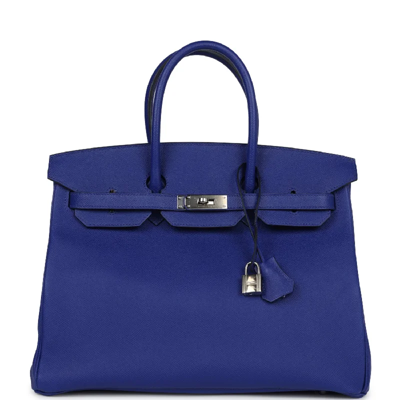  Hermes Birkin 35 Bleu Electric Epsom Palladium Hardware