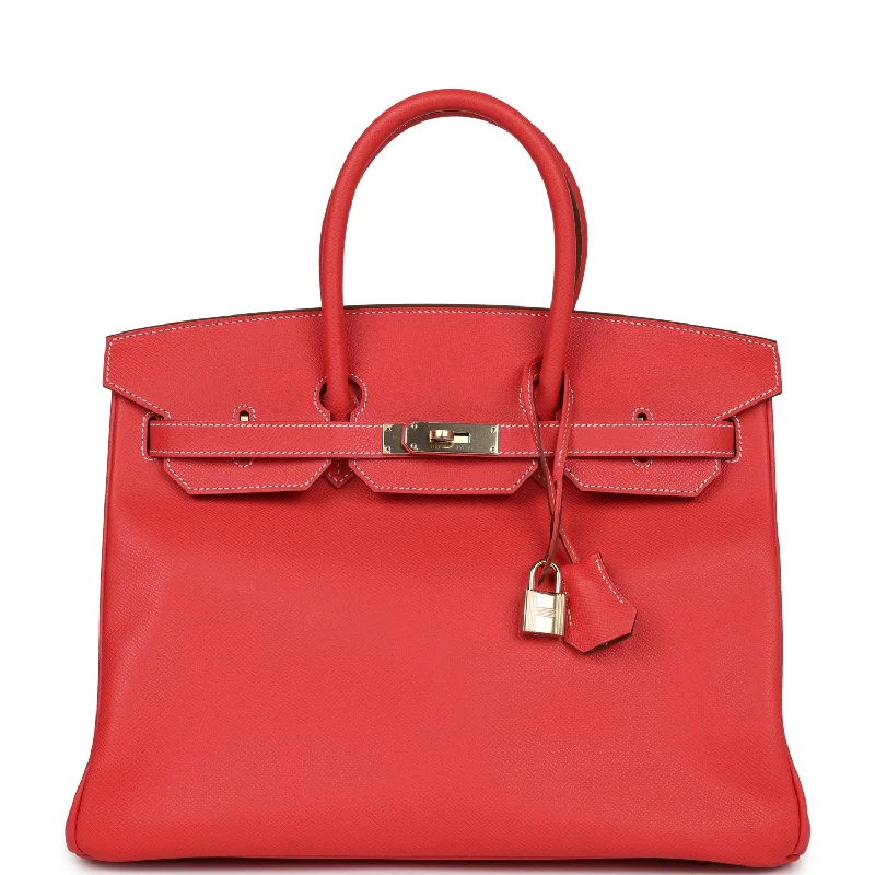  Hermes Birkin 35 Rose Jaipur Candy Epsom Permabrass Hardware