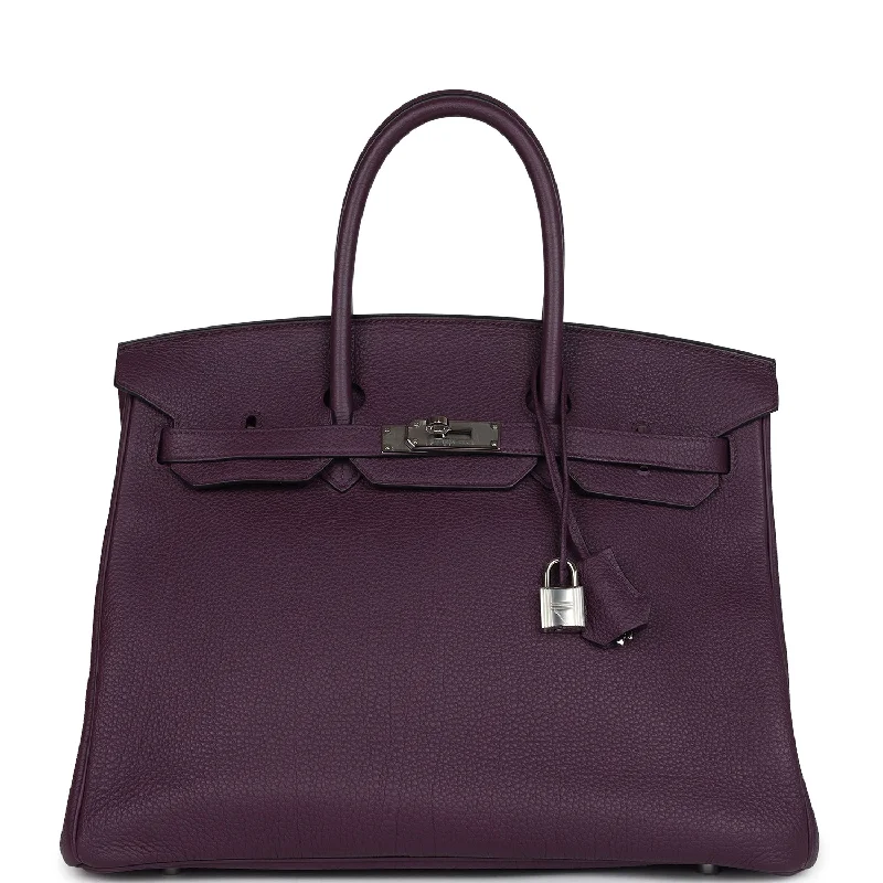  Hermes Birkin 35 Cassis Togo Palladium Hardware