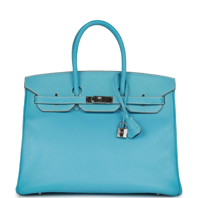  Hermes Birkin 35 Celeste Candy Epsom Palladium Hardware