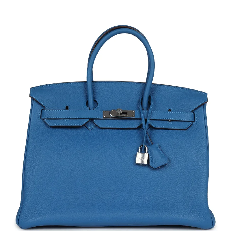  Hermes Birkin 35 Mykonos Clemence Palladium Hardware