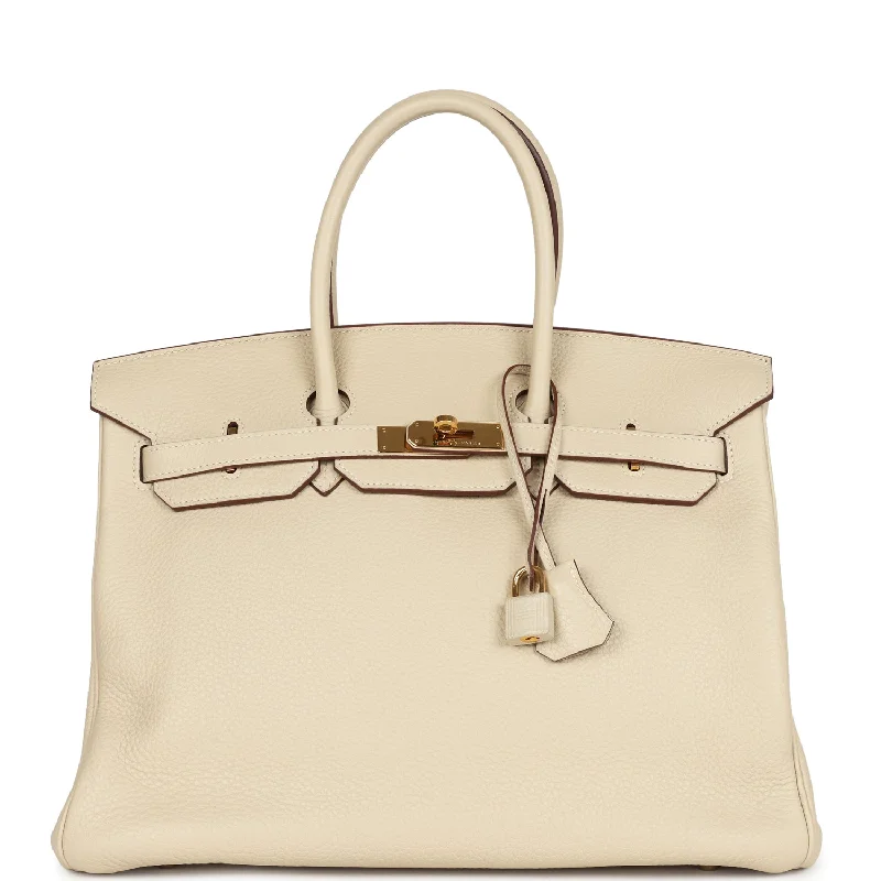  Hermes Birkin 35 Parchemin Clemence Gold Hardware