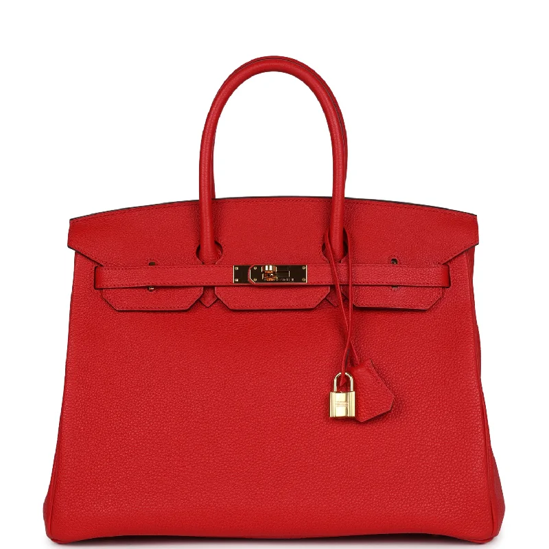  Hermes Birkin 35 Rouge Tomate Togo Gold Hardware