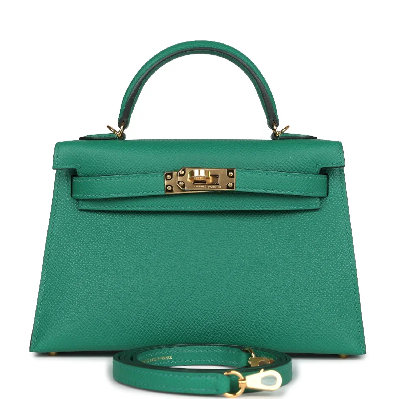 Hermes Kelly Sellier 20 Vert Vertigo Epsom Gold Hardware