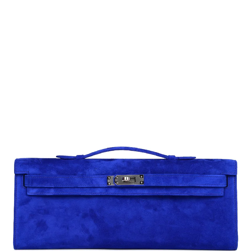 Hermes Kelly Cut Bleu Electric Doblis Palladium Hardware