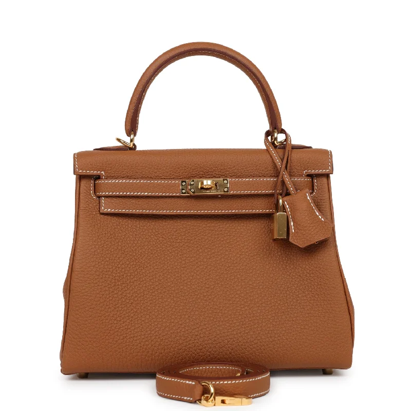 Hermes Kelly Retourne 25 Gold Togo Gold Hardware