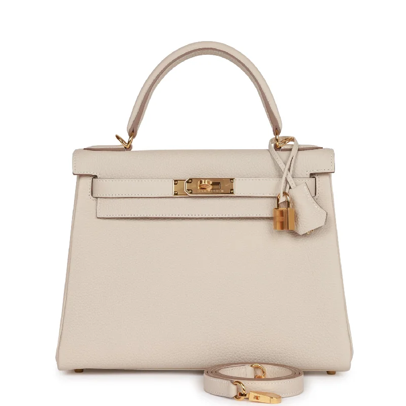 Hermes Kelly Retourne 28 Craie Togo Gold Hardware