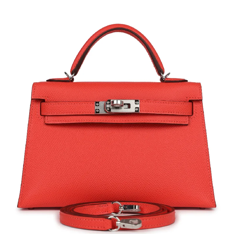 Hermes Kelly Sellier 20 Orange Field Epsom Palladium Hardware