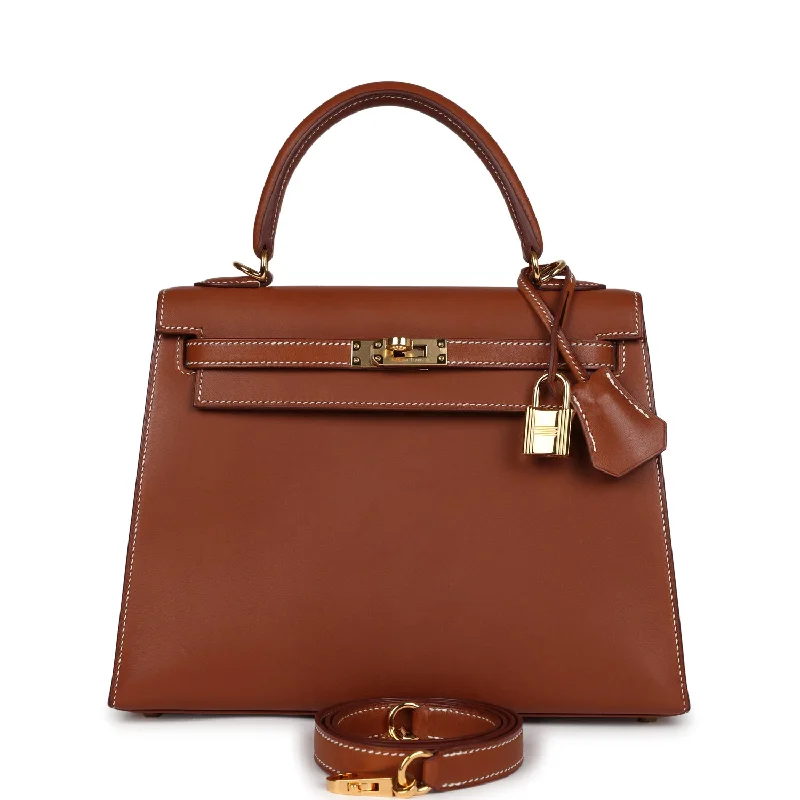 Hermes Kelly Sellier 25 Fauve Barenia Gold Hardware