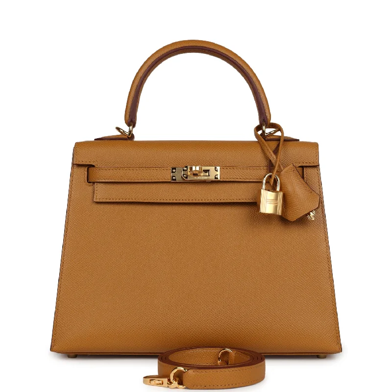 Hermes Kelly Sellier 25 Sesame Epsom Gold Hardware