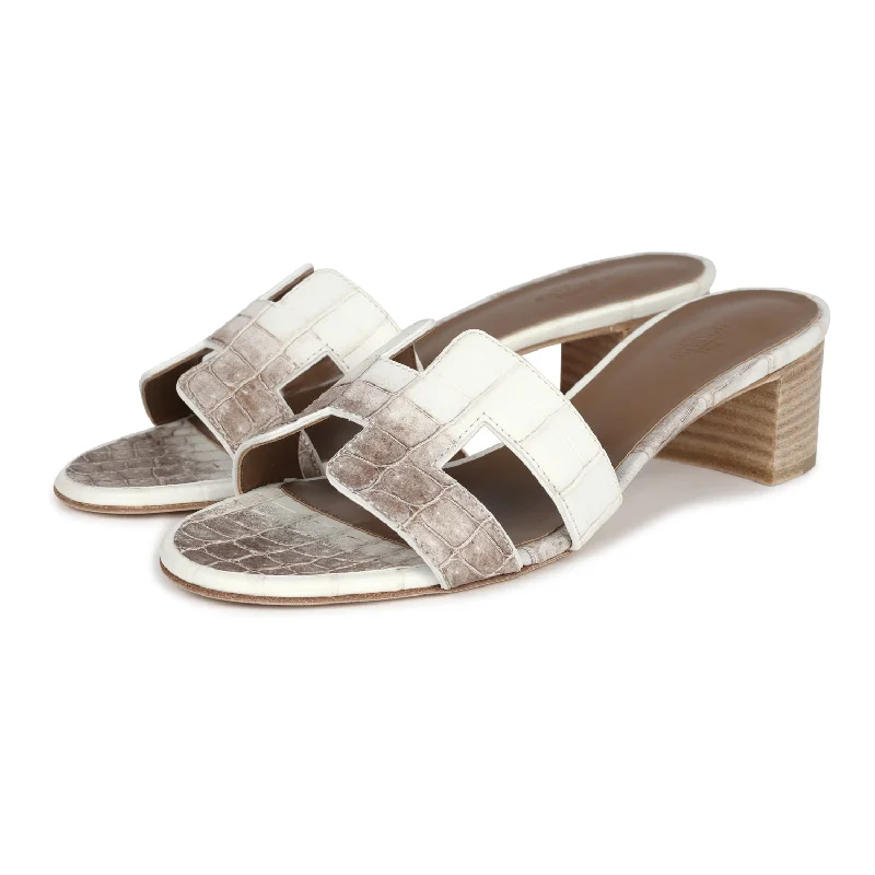 Hermes Oasis Sandal Himalaya Matte Niloticus Crocodile