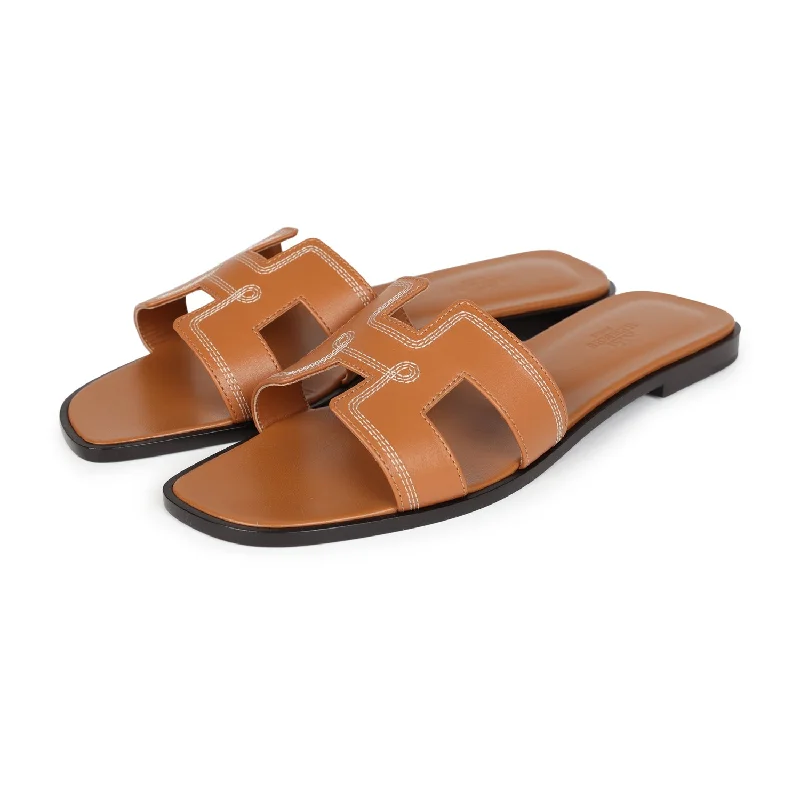 Hermes Oran Sandals Natural Veau Brode