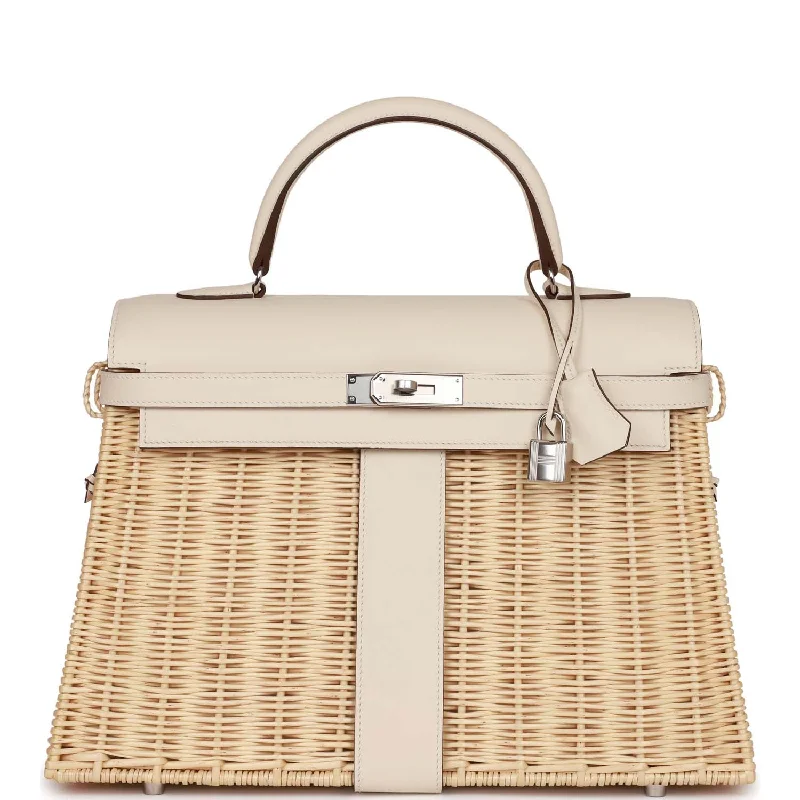 Hermes Picnic Kelly 35 Nata Swift Palladium Hardware